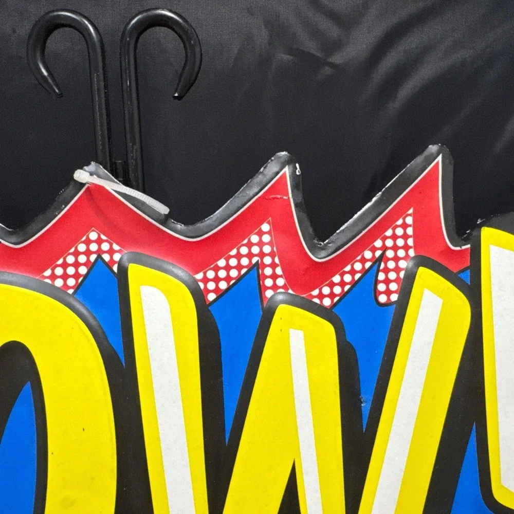 Lot Of 2 Superhero Tin Signs - Bang & Pow -Open Road Brands - Read Description - - Picture 4 of 16